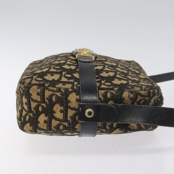 Christian Dior Trotter Canvas Shoulder Bag Black Auth 115917 - Picture 5 of 16